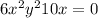 6x^2 + y^2 + 10x = 0