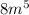 8m^5