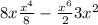 8x + \frac{x ^{4} }{8} - \frac{x ^{6} }{2} + 3 {x}^{2} 
