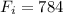 F_i = 784 \, \text{кг \cdot м/с}^2