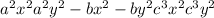 a^{2} x^{2} + a^{2} y^{2} - bx^{2} -by^{2} + c^{3} x^{2} + c^{3} y^{2}