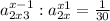 a_{2x+3} ^{x-1} : a_{2x} ^{x+1} =\frac{1}{30}