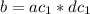 b=ac_{1}*dc_{1}