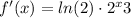 f'(x) = ln(2) \cdot 2^x + 3