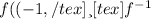 f((-1,/tex] и [tex]f^{-1}