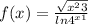 f(x)=\frac{\sqrt{x^{2}+3 } }{ln4^{x+1} }