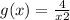 g(x) = \frac{4}{x + 2} 