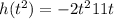 h(t ^{2}) = - 2t ^{2} + 11t