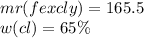 mr(fexcly) = 165.5 \\ w(cl) = 65\%