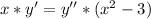 x*y'=y''*(x^2-3)