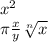 x^{2} \\ \pi \frac{x}{y} \sqrt[n]{x}