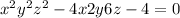 x^{2} +y^{2} +z^{2} -4x+2y+6z-4=0