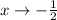 x \to -\frac{1}{2}+