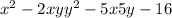 x ^{2} - 2xy + y ^{2} - 5x + 5y - 16