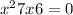 x {}^{2} + 7x + 6 = 0