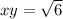 x + y = \sqrt{6} 