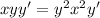 xyy'=y^2+x^2y'
