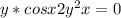 y*cosx+2y^2x=0