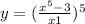 y=(\frac{x^{5}-3 }{x+1})^{5}