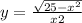 y=\frac{\sqrt{25-x^{2} } }{x+2}