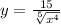 y=\frac{15}{\sqrt[5]{x^{4} } }