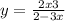y=\frac{2x+3}{2-3x}