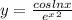 y=\frac{coslnx}{e^x^2}