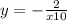 y=-\frac{2}{x+10}