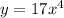 y=17x^{4}