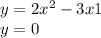 y=2x^2-3x+1 \\y=0