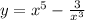 y=x^5-\frac{3}{x^3}