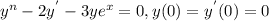 y^{n} -2y^{'}-3y+e^{x}=0 , y(0)=y^{'}(0)=0