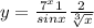 y = \frac{ {7}^{x} + 1 }{sinx} + \frac{2}{ \sqrt[3]{x} } 