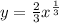 y = \frac{2}{3} {x}^{ \frac{1}{3} } 