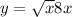 y = \sqrt{x} + 8x