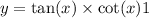y = \tan(x) \times \cot(x) + 1