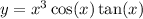 y = {x}^{3} \cos(x) + \tan(x) 