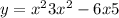 y = {x }^{2} + 3 {x}^{2} - 6x + 5