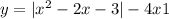 y = | x^{2} - 2x - 3 | -4x + 1