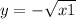 y = - \sqrt{x + 1} 