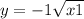y = -1+\sqrt{x+1}