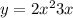 y = 2 {x}^{2} + 3 {x}