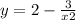 y = 2 - \frac{3}{x + 2} 