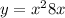 y = x {}^{2} + 8x 