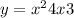 y = x { }^{2} + 4x + 3