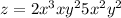 z=2x^3+xy^2+5x^2+y^2