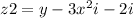 z2 = y - 3 +x^2i -2i