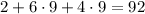 2+6\cdot9+4\cdot9=92