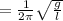 \n=\frac{1}{2\pi}\sqrt{\frac{g}{l}}