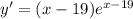 y'=(x-19)e^{x-19}